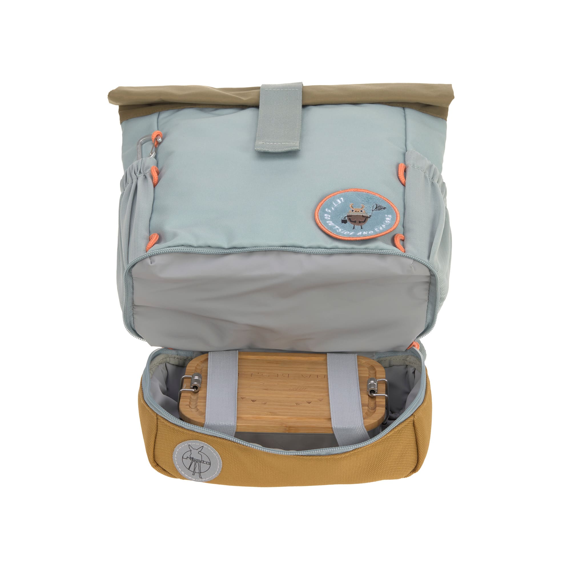 Kindergartenrucksack Rolltop - Nature, Hellblau