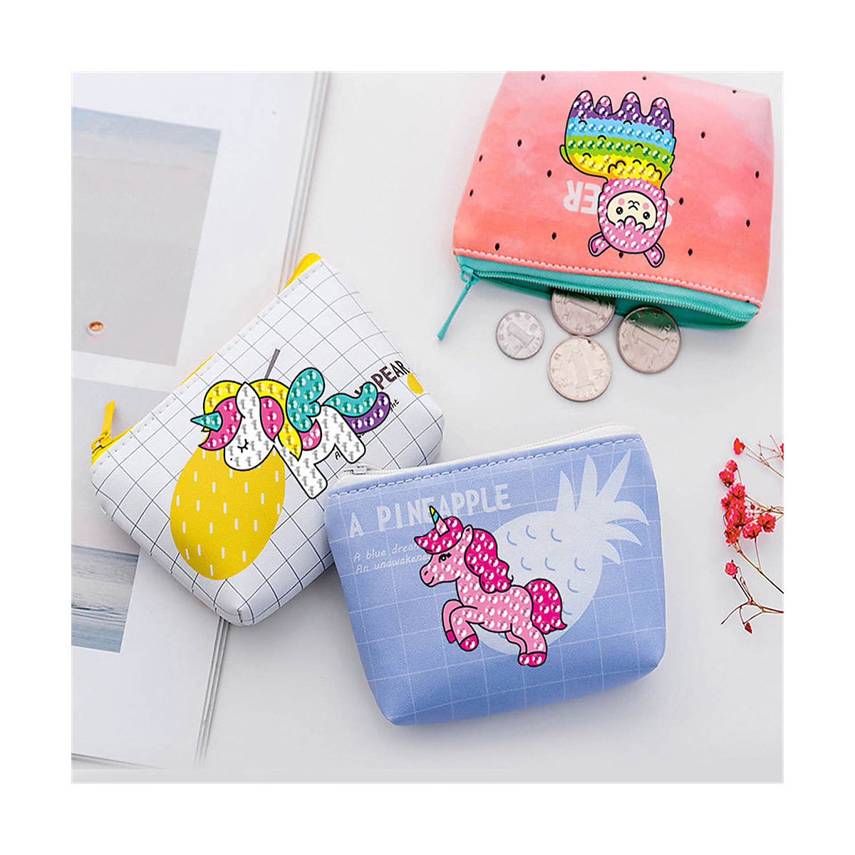 frler 5D Diamond Painting Diamant Aufkleber für Mädchen Mosaiksets für Kinder