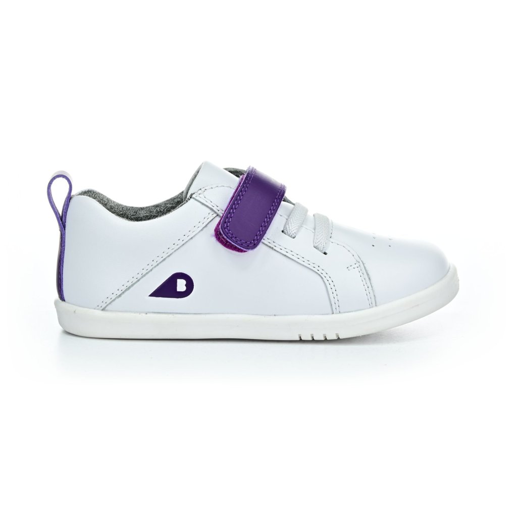 Bobux Pace Optical White-Murasaki Purple (I Walk) Barfußsneakers