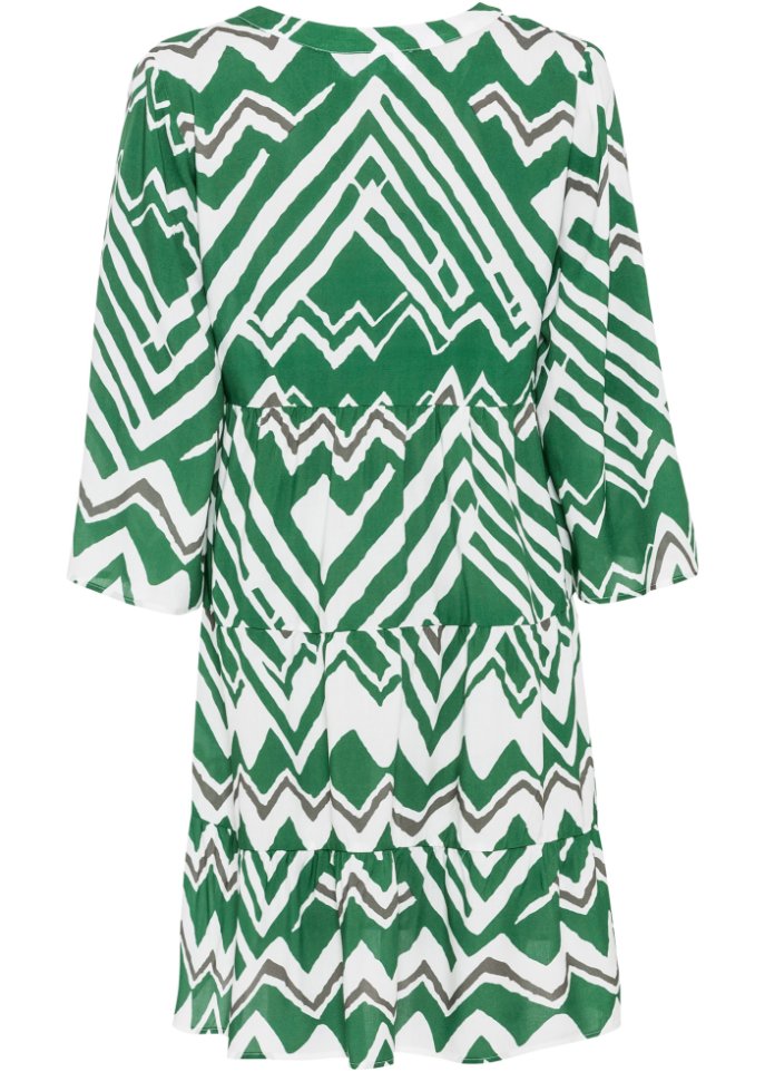 Gemustertes Kleid mit Volants