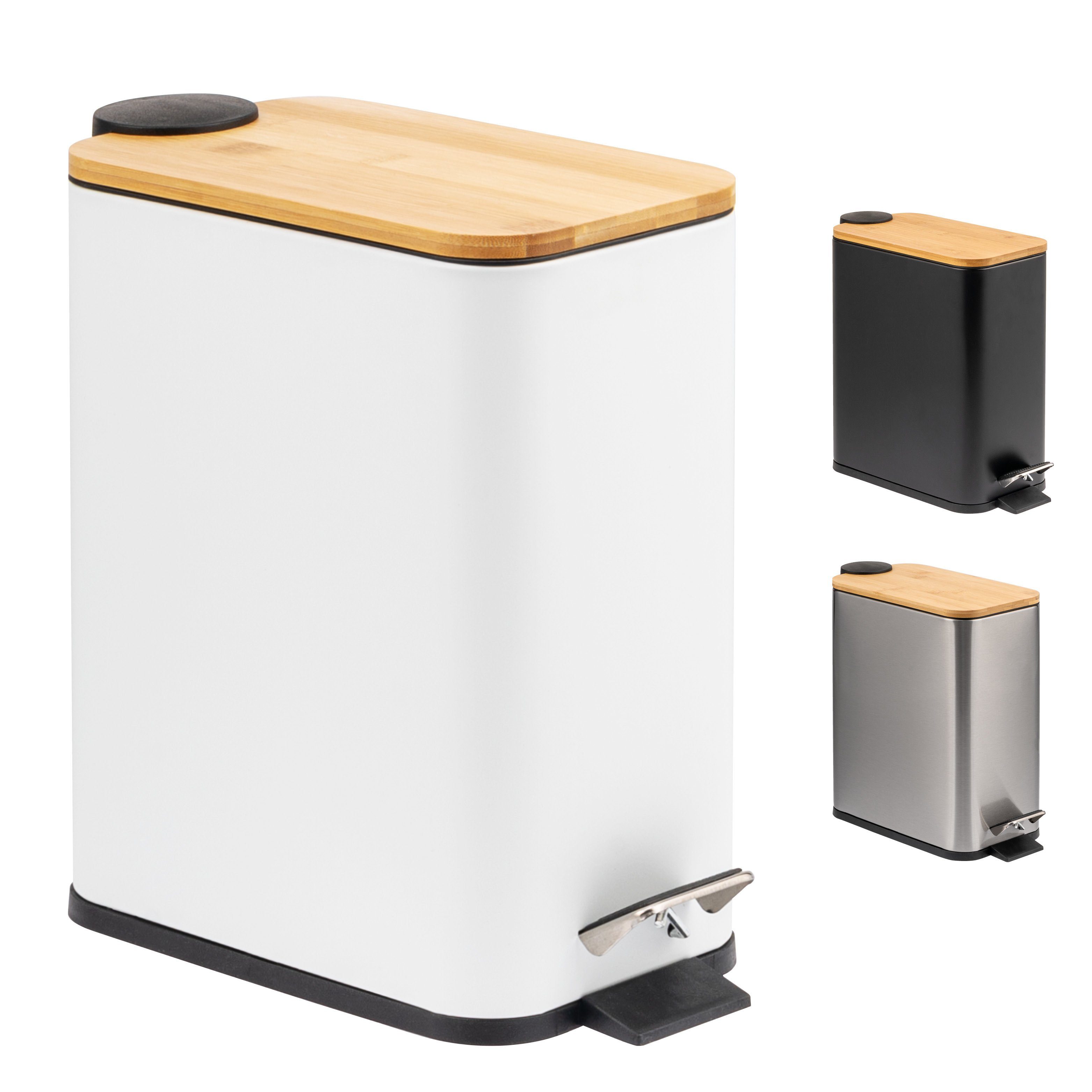 bremermann Kosmetikeimer mit Bambus-Deckel und Soft-Close, 5 l