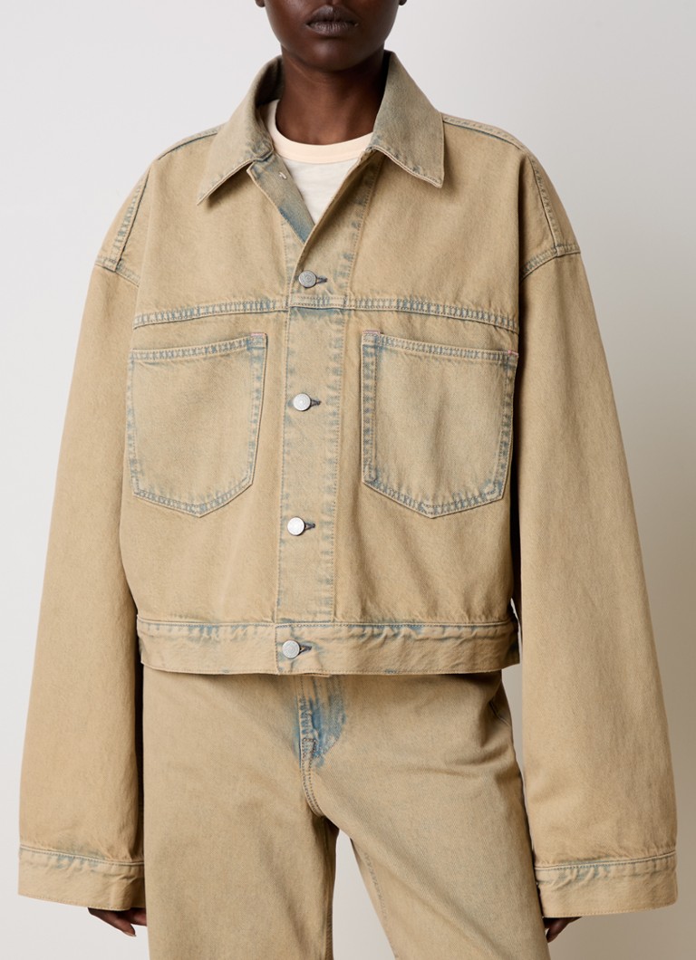 Jachetă din denim Acne Studios cu buzunare la piept