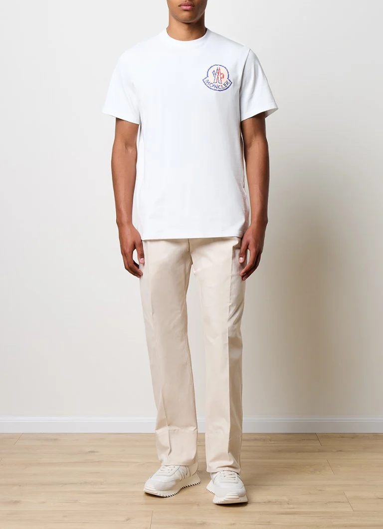 Pantaloni Moncler cu croială dreaptă și buzunare laterale