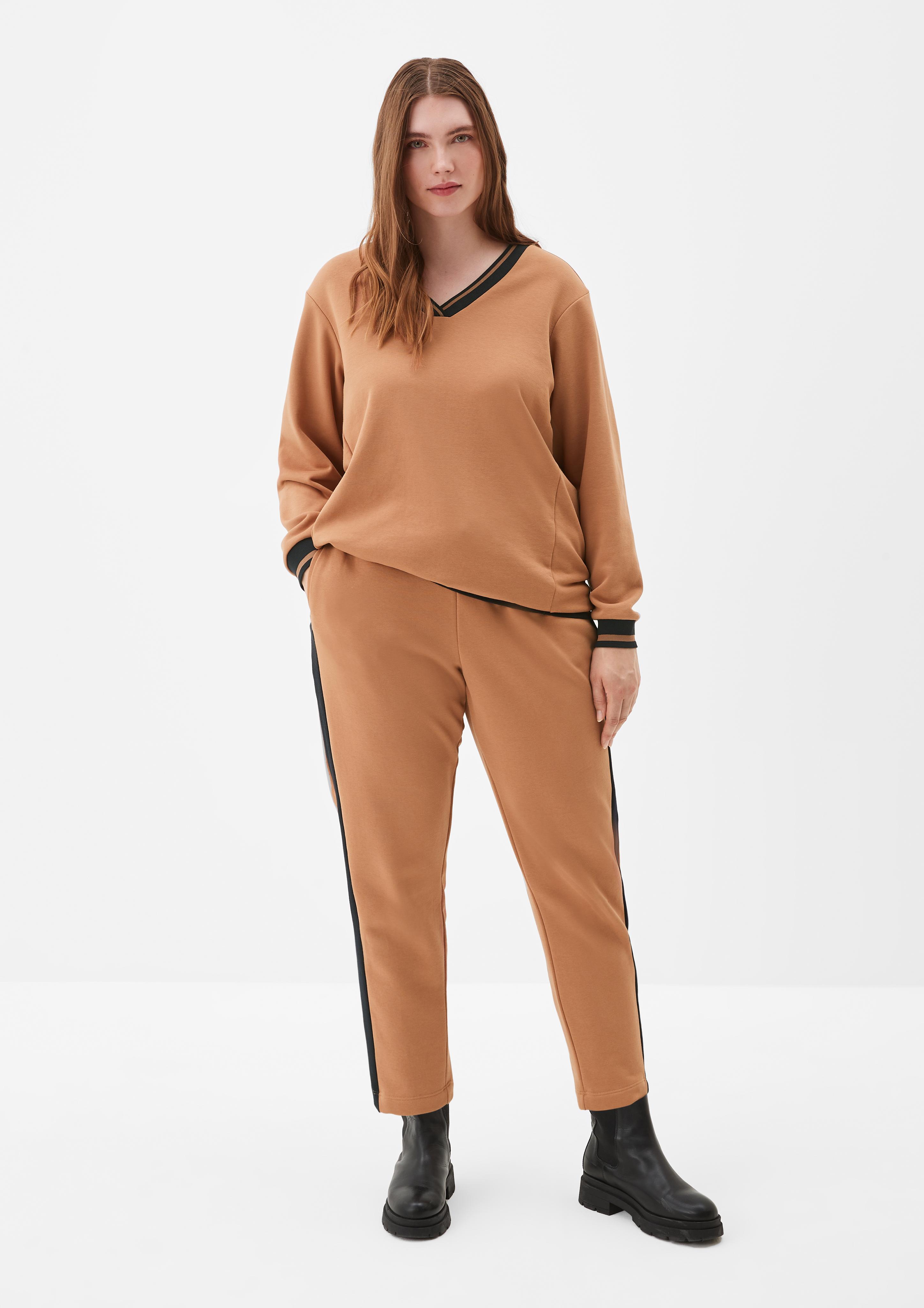 Sweatshirt mit Rippbündchen  2121638-8748