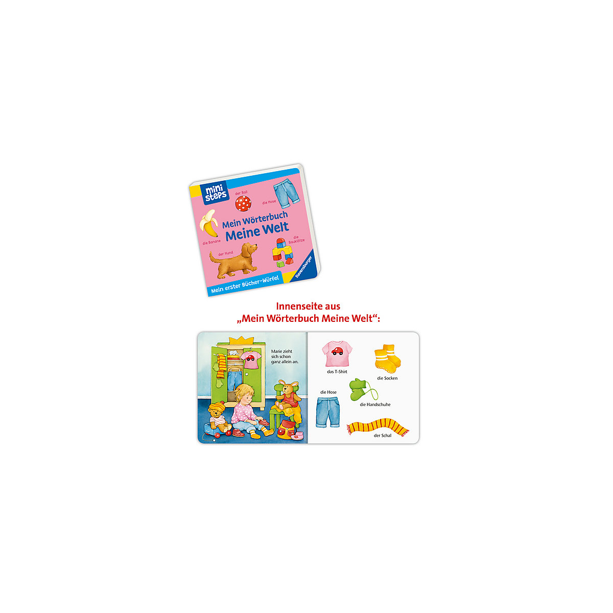 ministeps® Mein erster Bücher-Würfel: Meine ersten Wörter (Bücher-Set)