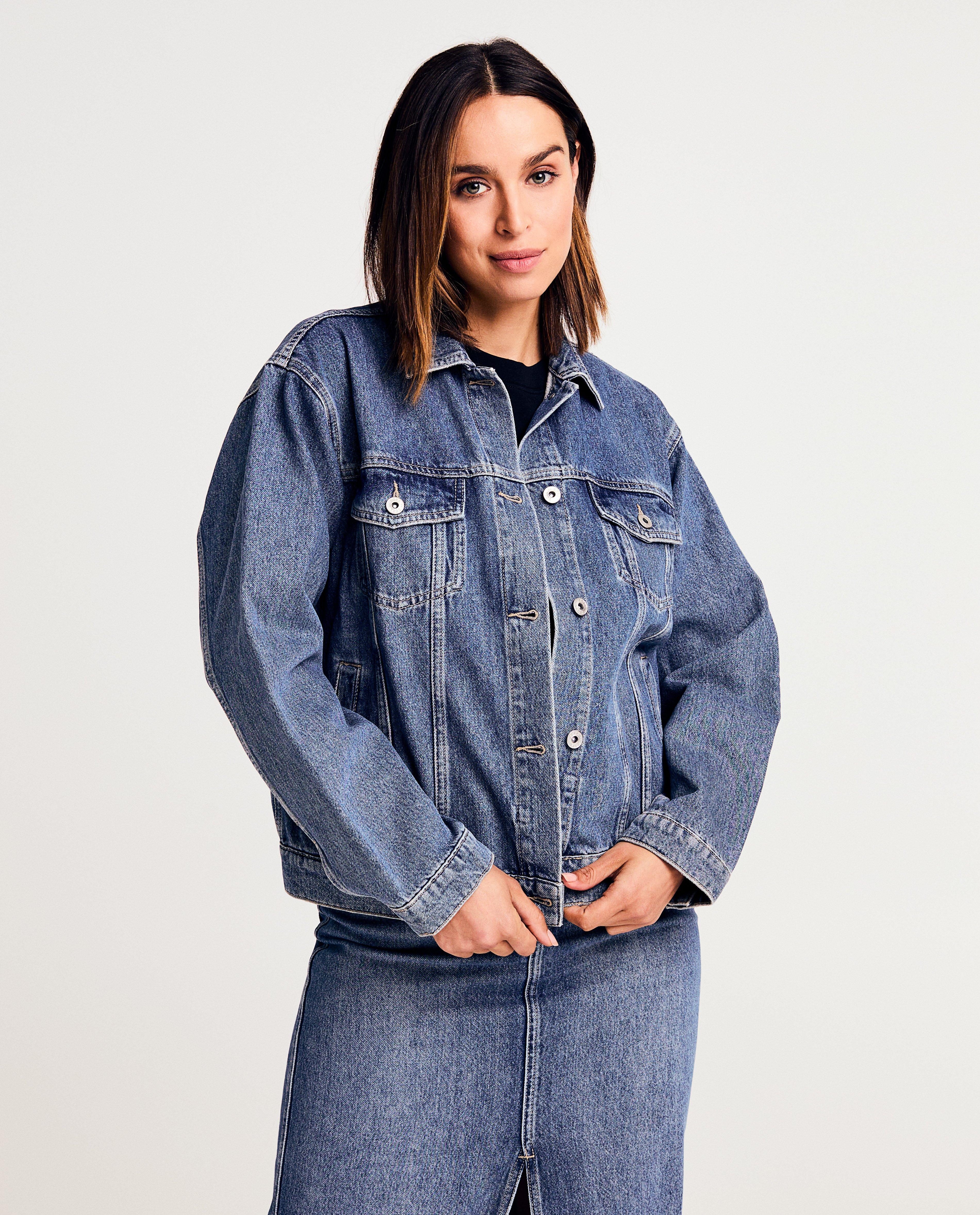 Vestă din denim Sora Blue albastră