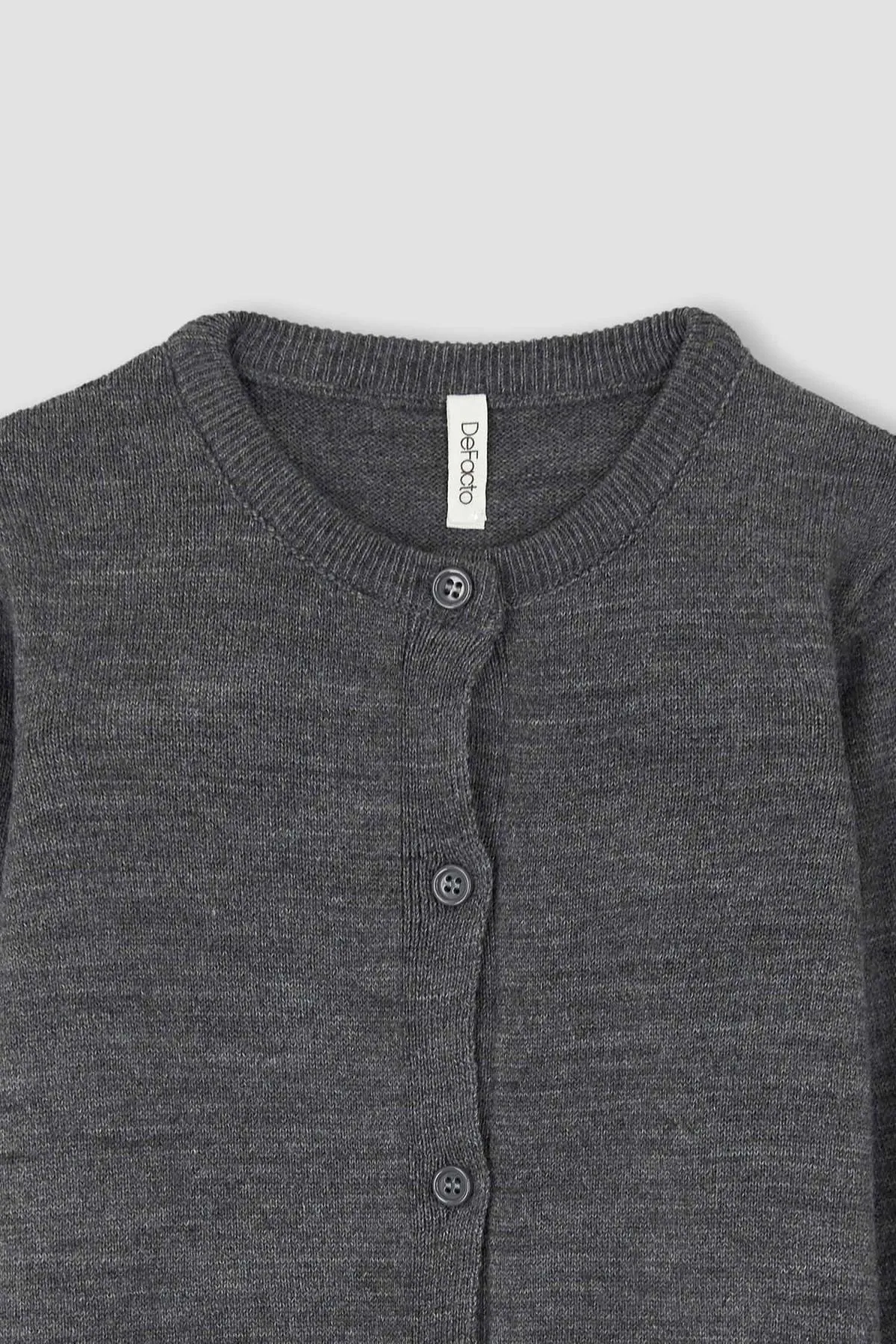 DeFacto  Mädchen-Strickjacke „Back to School“ mit Rundhalsausschnitt
