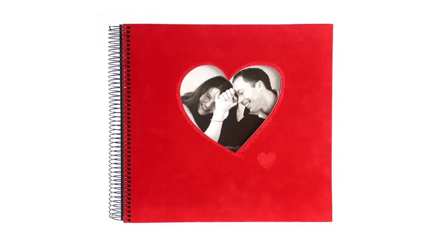 goldbuch Spiralalbum Rosso, rot Herz 28x28 cm