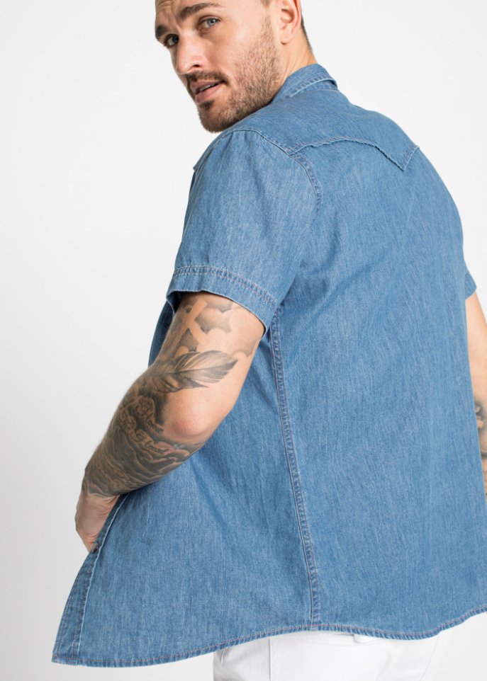 Jeanshemd, Slim Fit, Kurzarm (2er Pack)