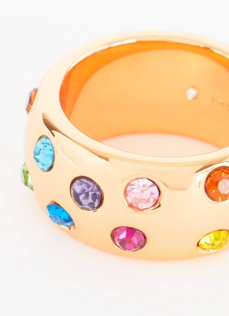 Anello arcobaleno con cristallo di Kurt Geiger