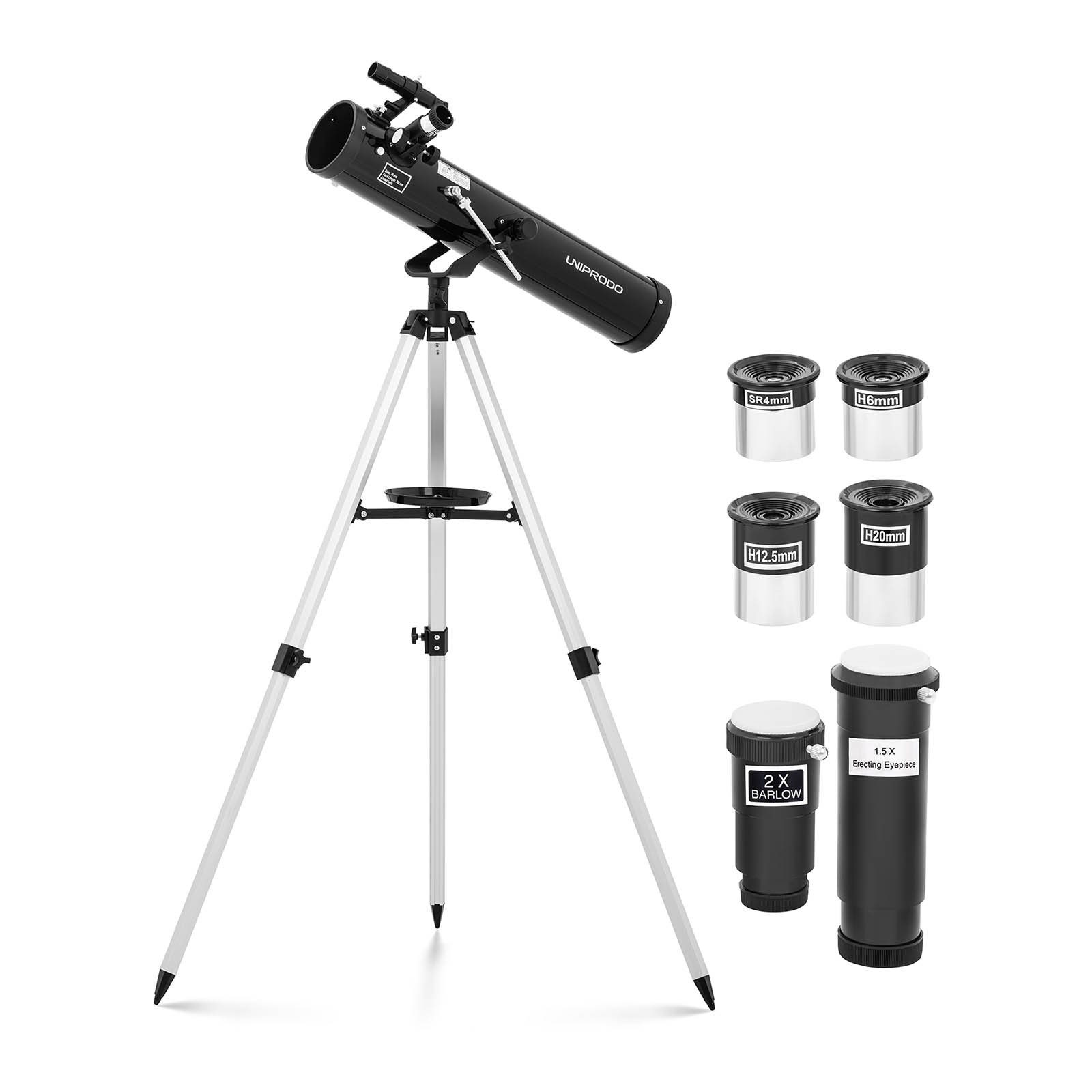 Uniprodo Teleskop Teleskop Einsteiger Fernrohr Reflektor Spiegelteleskop Astronomie 700