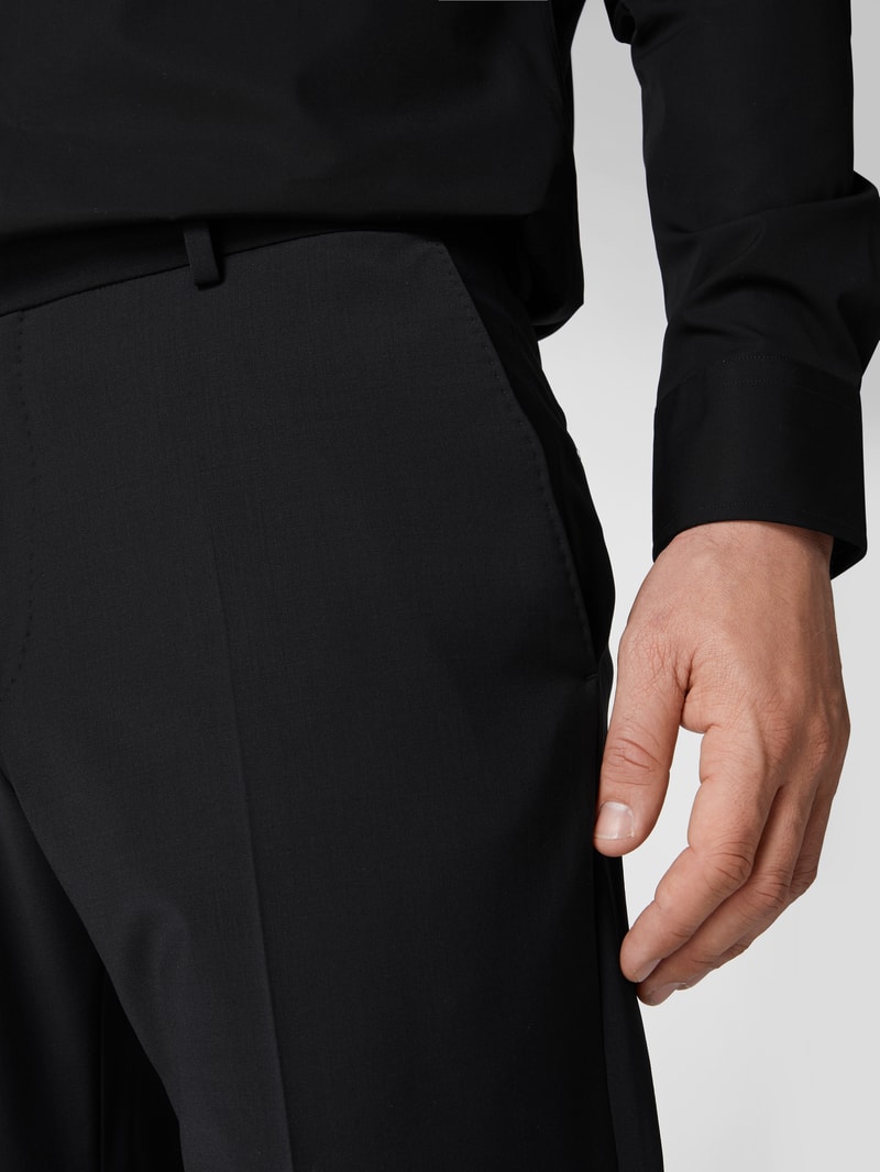 Slim Fit Anzughose mit Stretch-Anteil 'Flex Cross' in schwarz