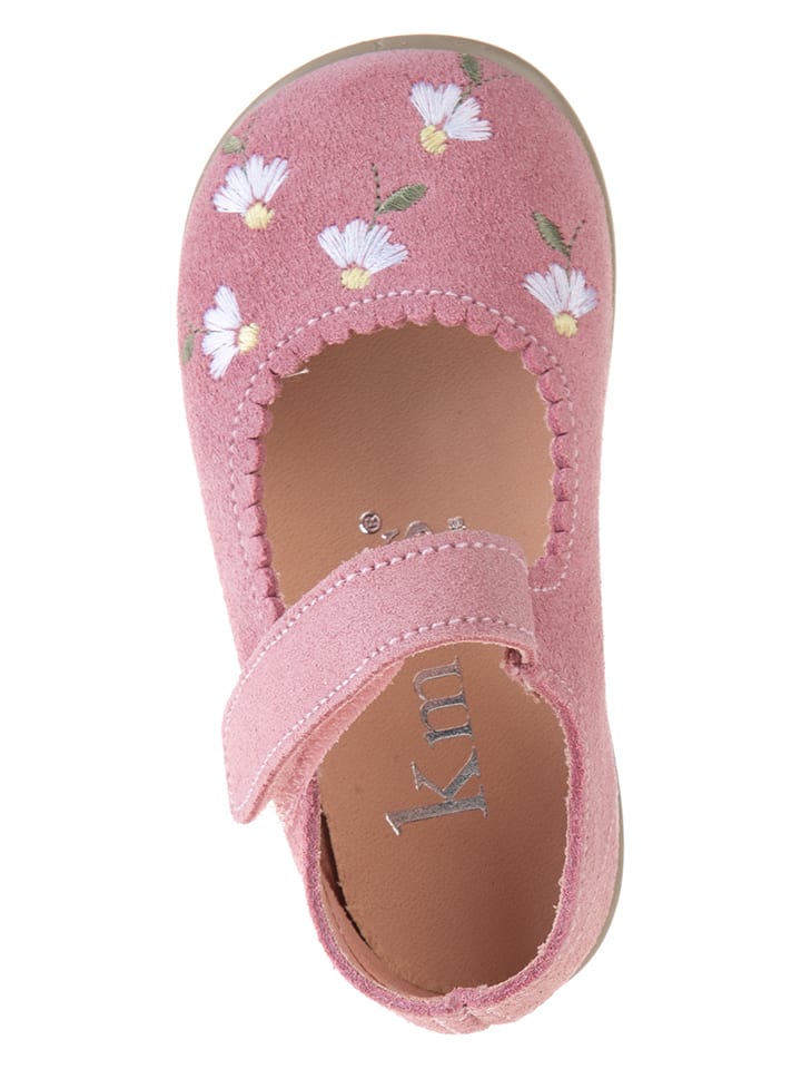kmins Leder-Spangenballerinas in Rosa günstig kaufen