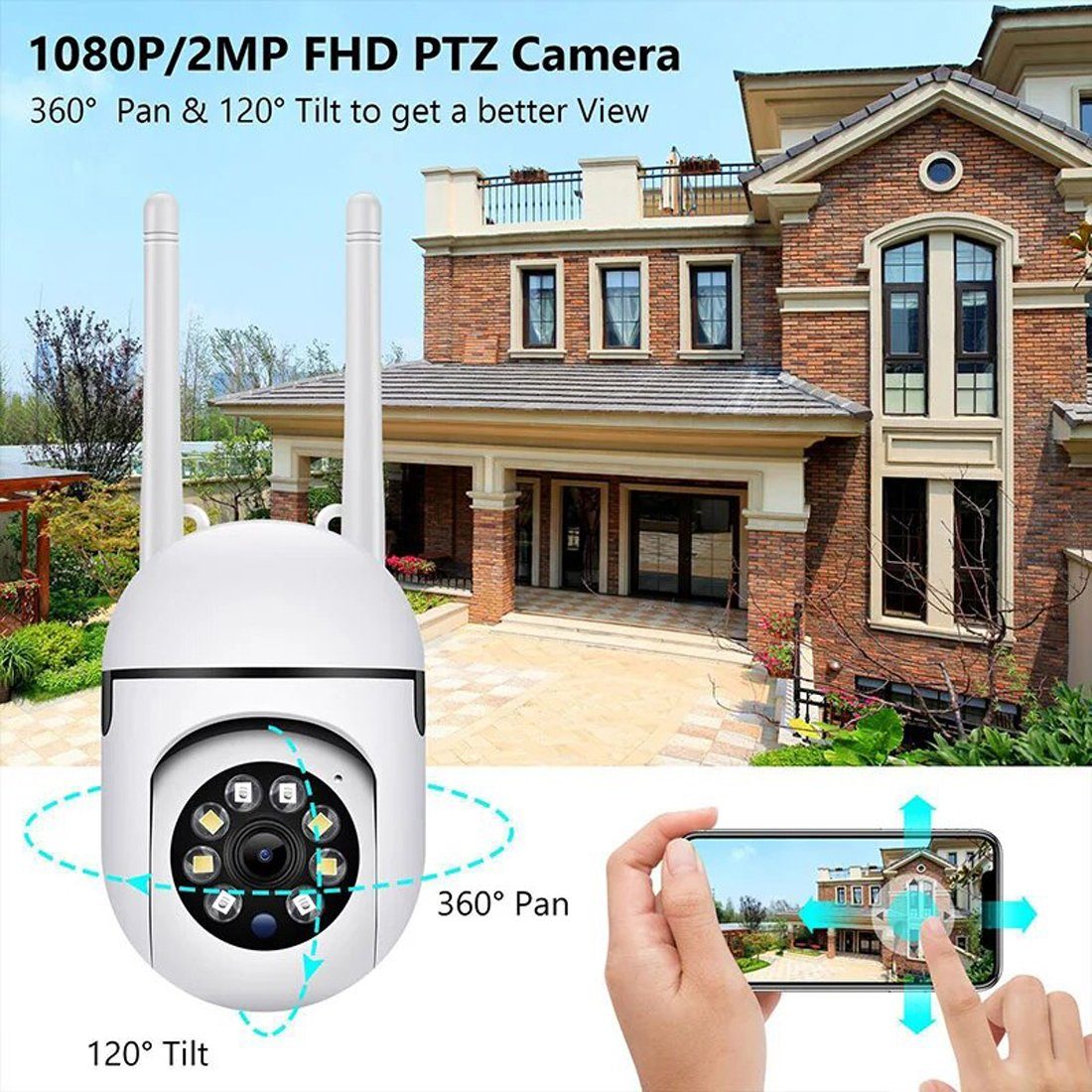 Bolwins B98D WIFI IP Überwachung Kamera Dual Band Wireless Nachtsicht Video Überwachungskamera