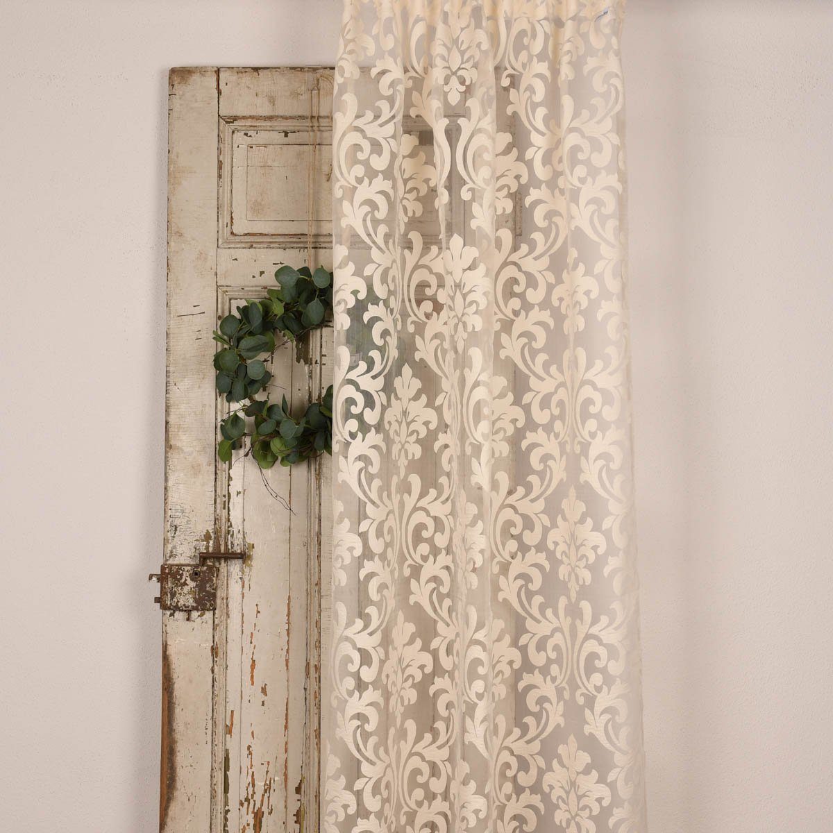 Meterware Rasch Textil Stores Ausbrenner Dali Ornamente beige 280cm, halbtransparent, Viskose, überbreit