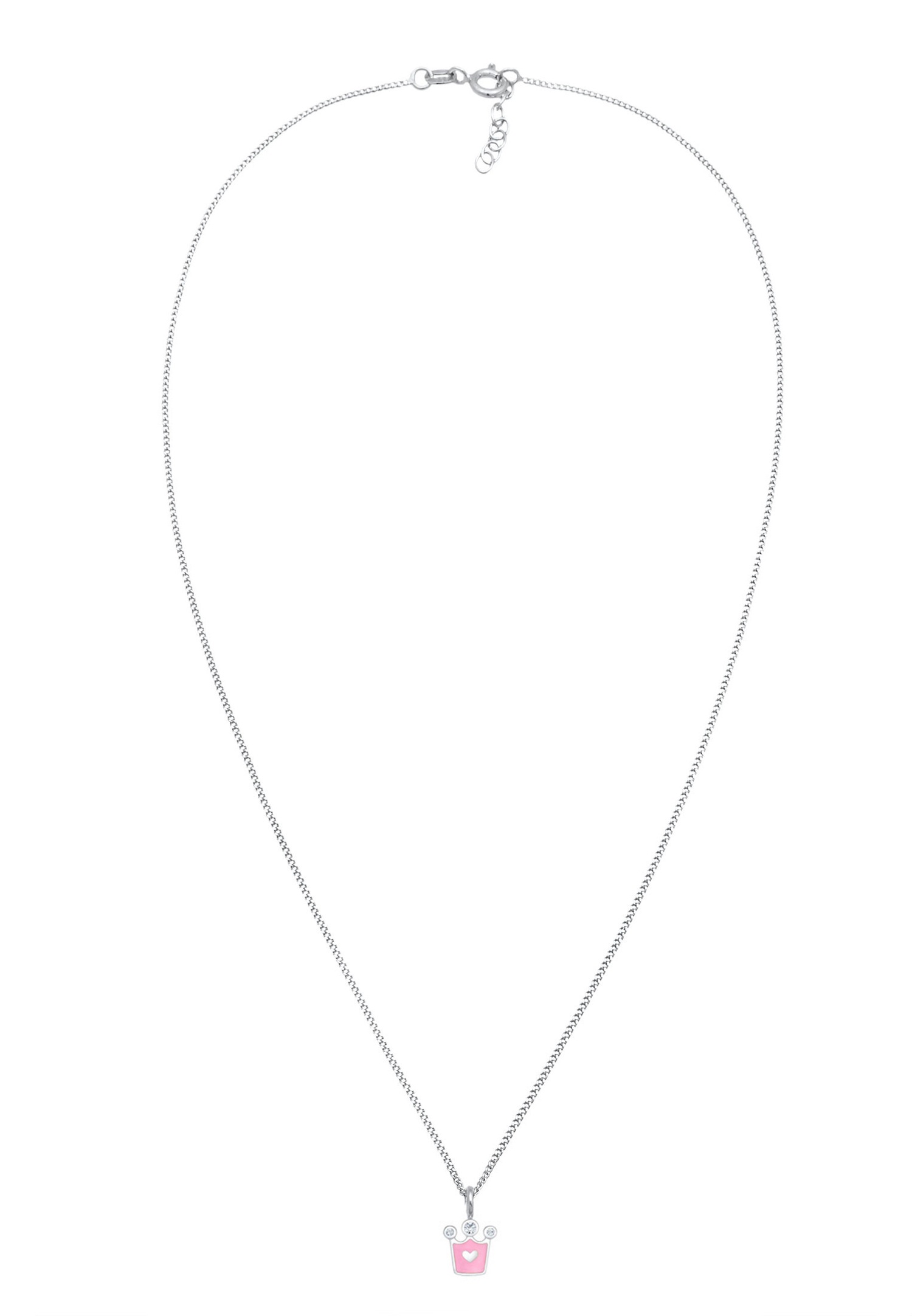 Corona a forma di cuore Elli per donna e bambina con cristalli in argento sterling 925