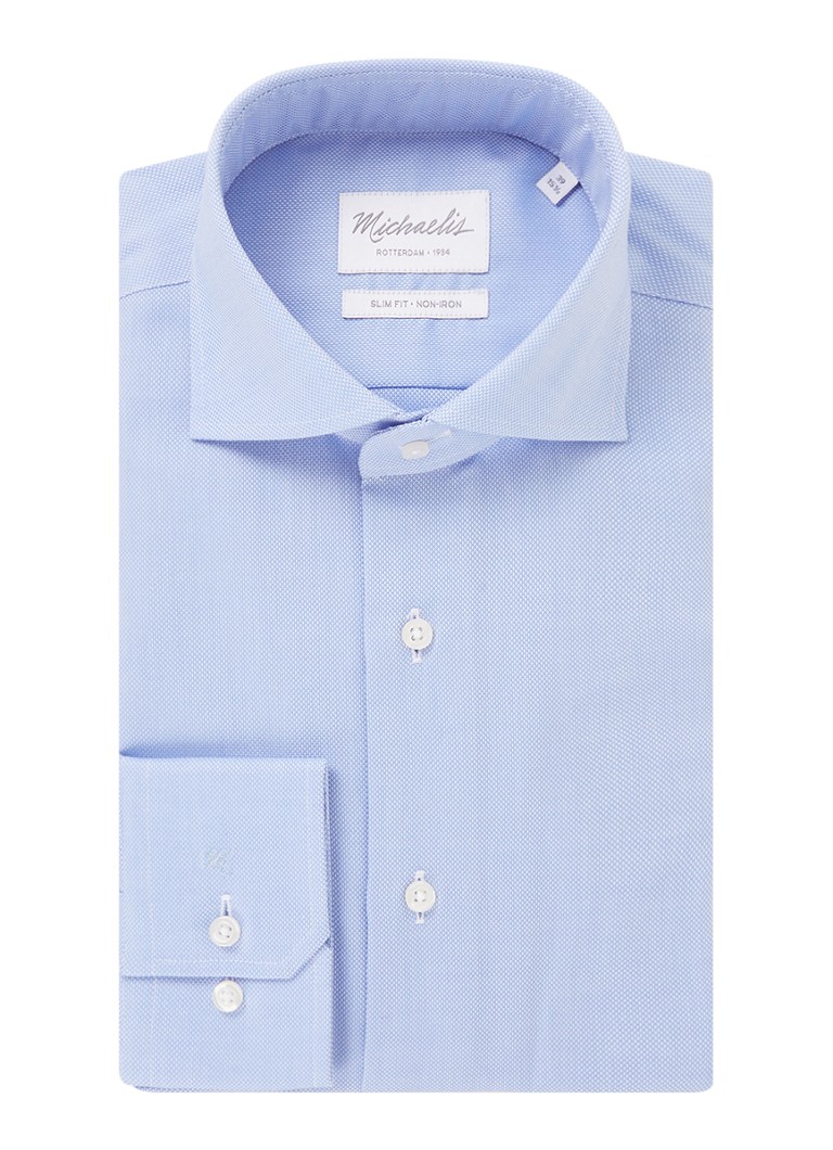 Cămașă Michaelis slim fit, cu finisaj anti-șifonare și guler italian.