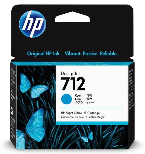 HP 712 Original Tintenpatrone 3ED67A Cyan