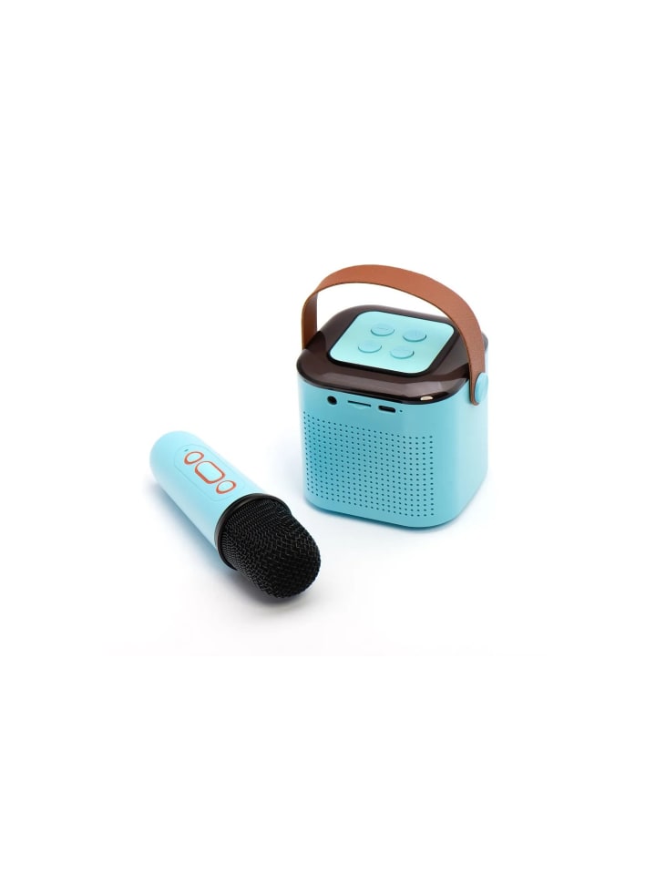 COFI 1453 Y1 Bluetooth Lautsprecher LED Karaoke Anlage mit Mikrofon 6W in Blau günstig kaufen onesize