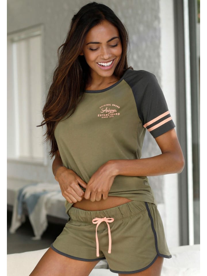 ARIZONA Shorty in grün-apricot günstig kaufen