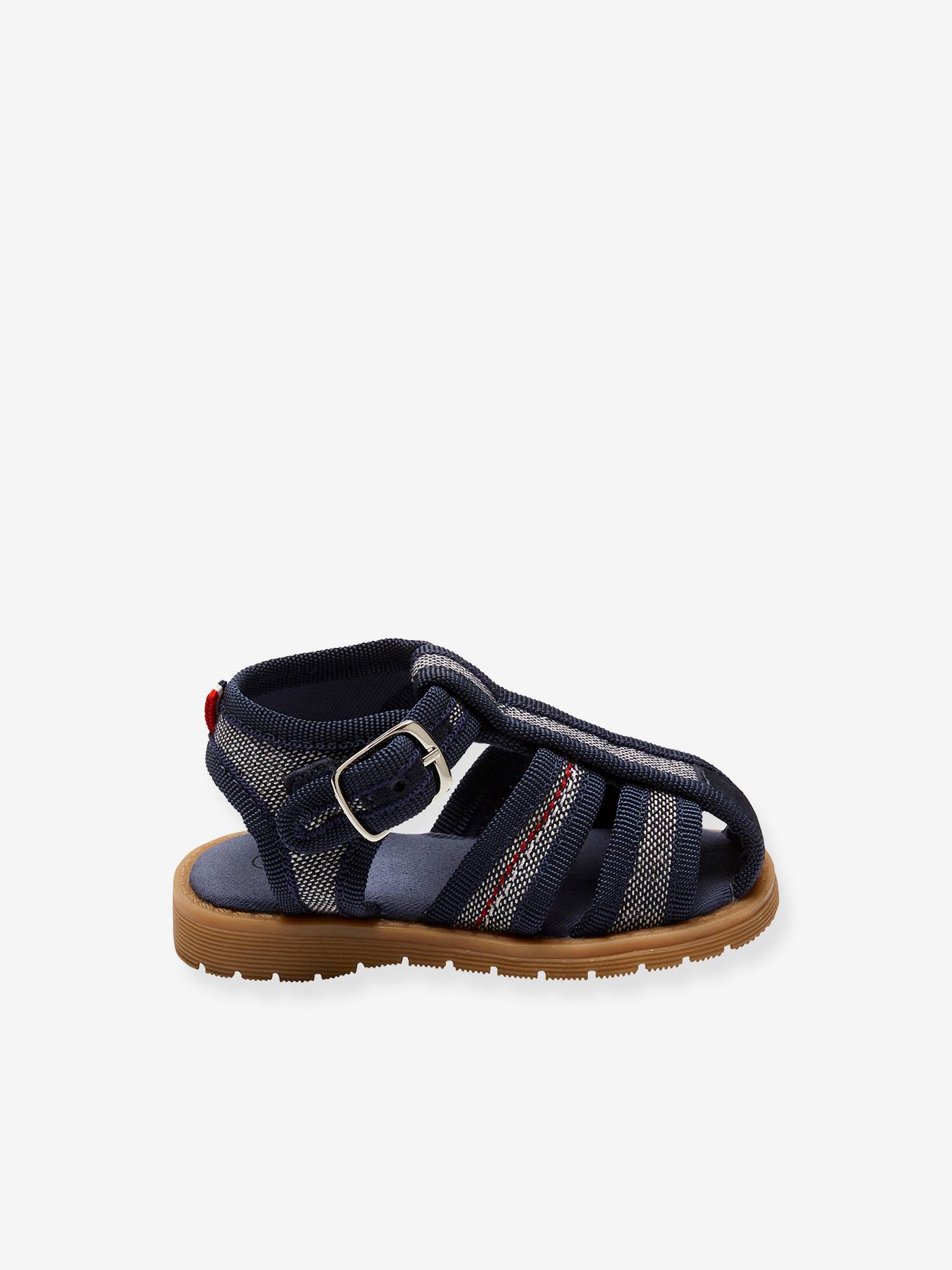 Vertbaudet Baby Stoff-Sandalen - blau