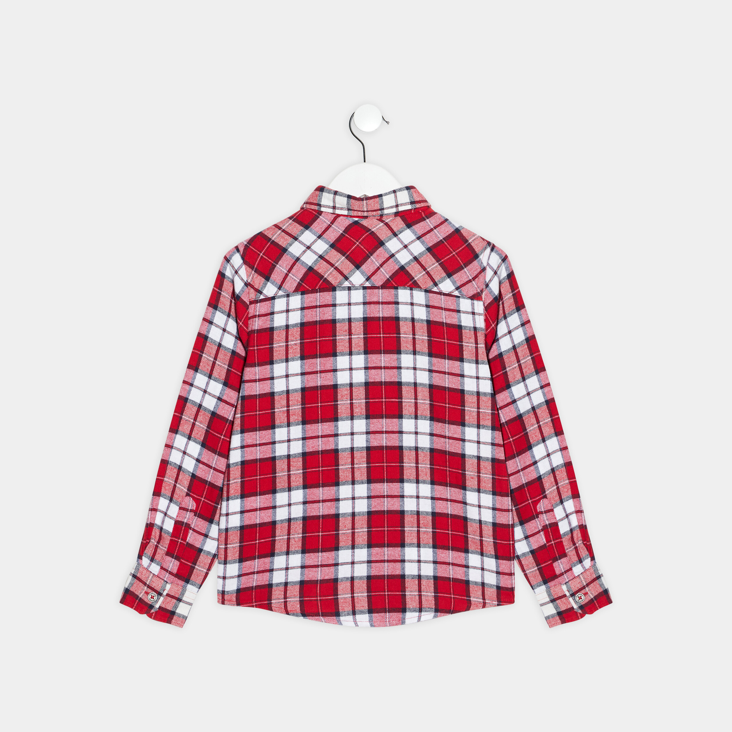 Chemise manches courtes Creeks rouge garçon | La Halle