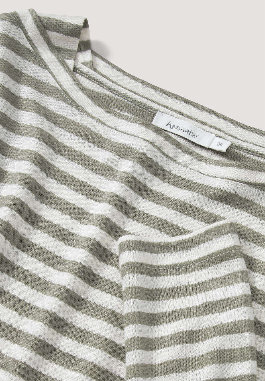 Ringel-Langarmshirt aus reinem Leinen