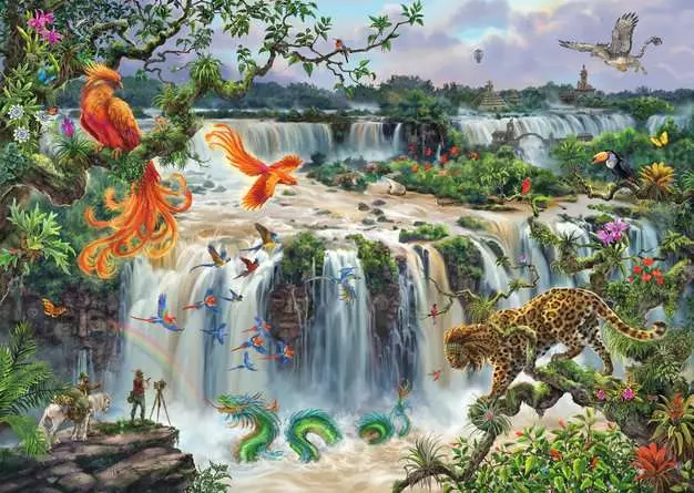 Puzzle 1000 Teile - Fantastischer Wasserfall von Iguazú