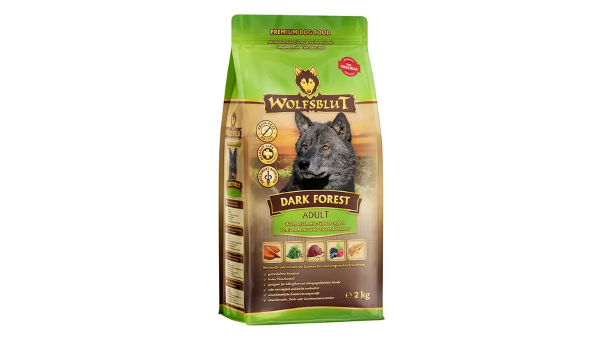 Wolfsblut Hundetrockenfutter Dark Forest Wildfleisch & Süßkartoffel 2 kg