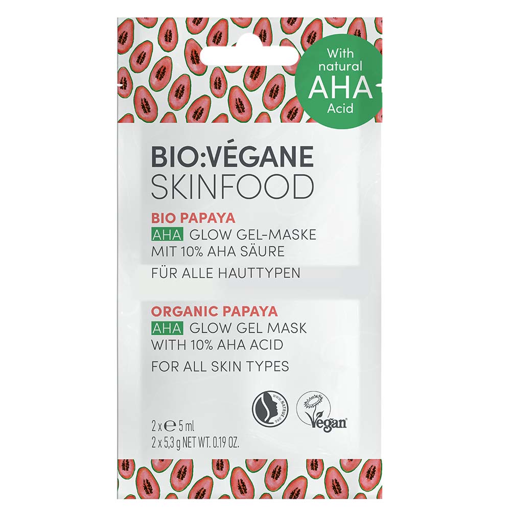 BIO:VÉGANE Bio Papaya AHA Gel-Maske 2 x 5 ml