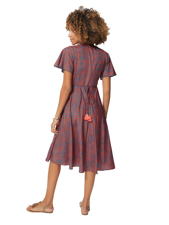 Aller Simplement Kleid in Orange/ Türkis günstig kaufen 38/40