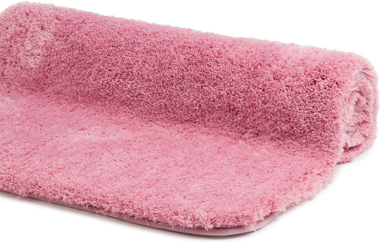 Badematte DELUXE Gözze, rutschhemmend beschichtet, fußbodenheizungsgeeignet, Polyester, rechteckig, mit extra hohem Flor
