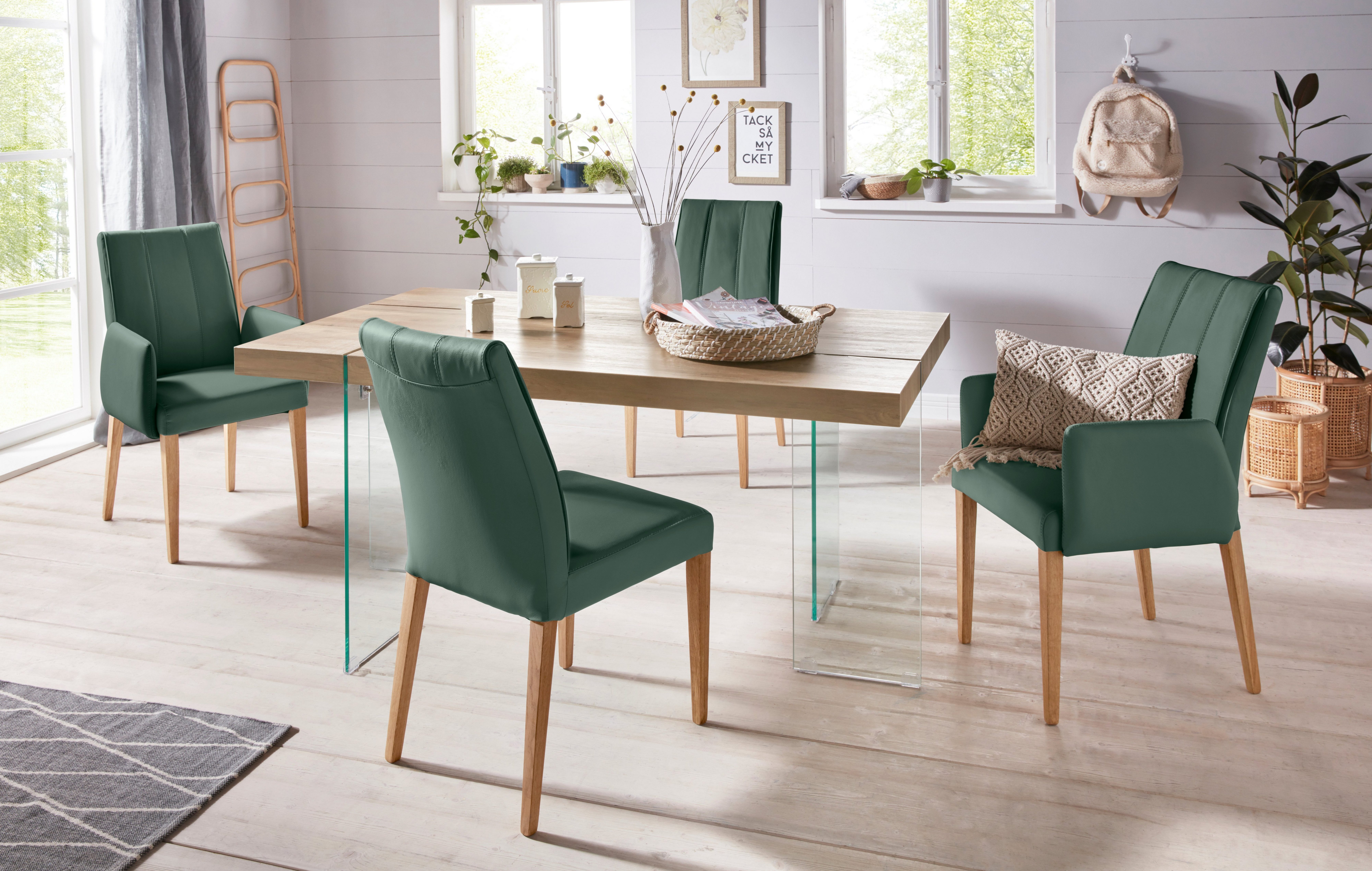 INOSIGN 4-Fußstuhl (Set, 2 St), Rückenlehne mit Steppung