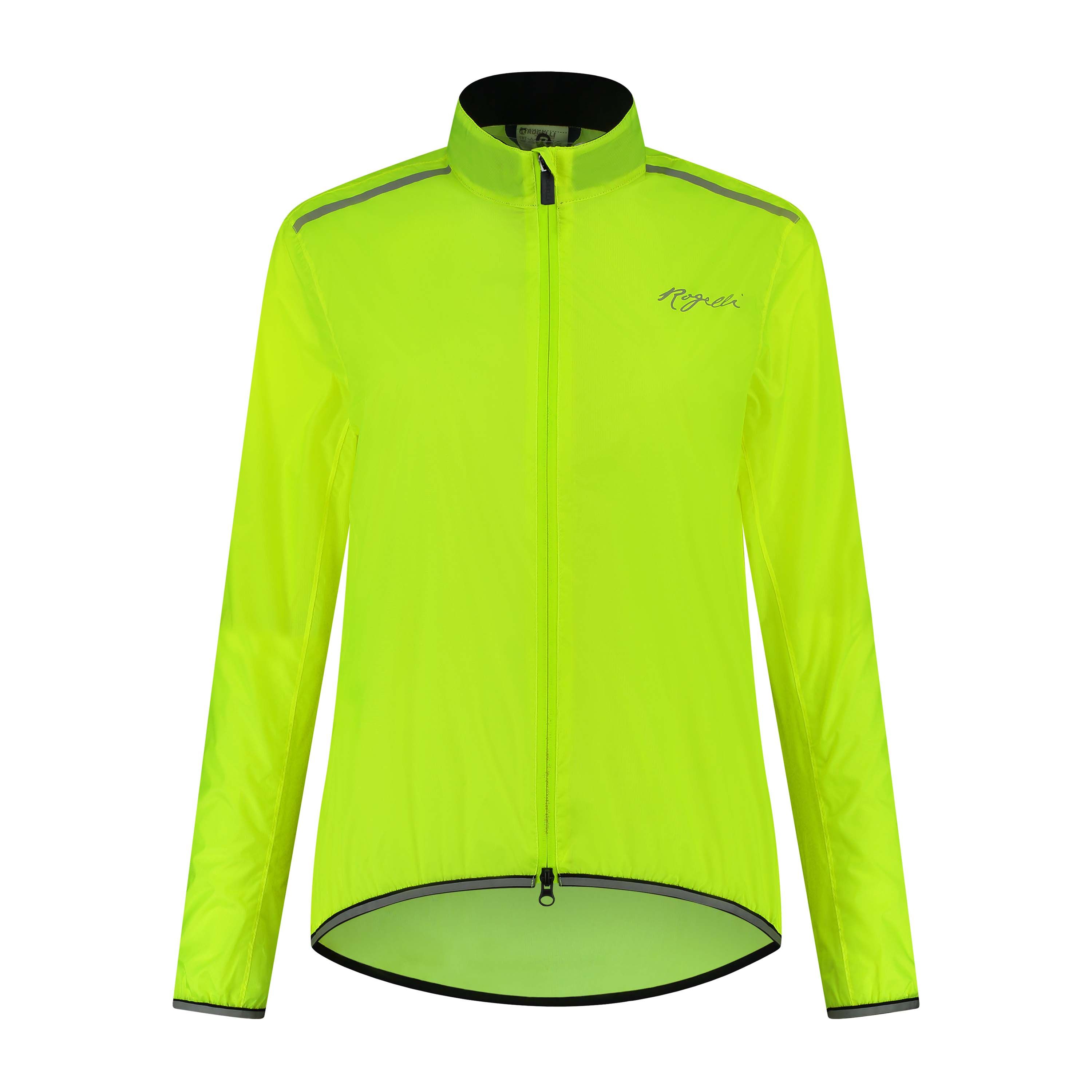 Rogelli Essential Fluor Yellow Damen Fahrrad Regenjacke