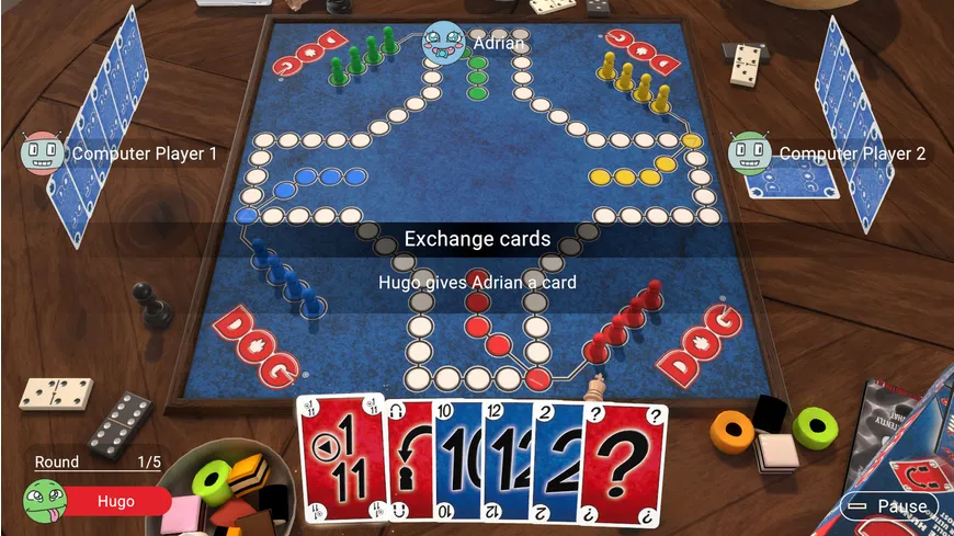 3 in 1 Spiele-Klassiker (Kniffel, DOG, Mensch ärgere dich nicht)