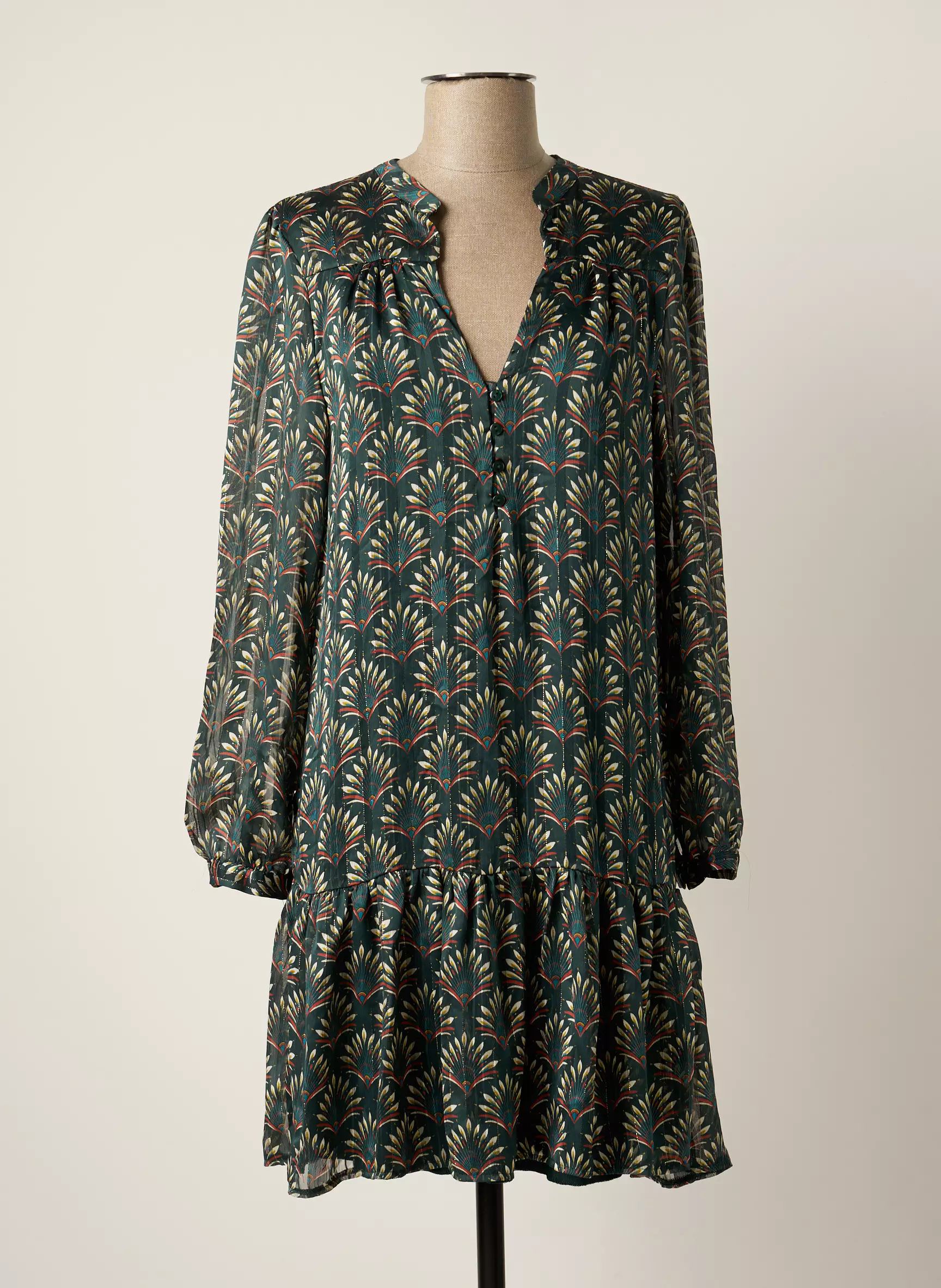 Vintage Love Robes Mi Longues Femme couleur vert