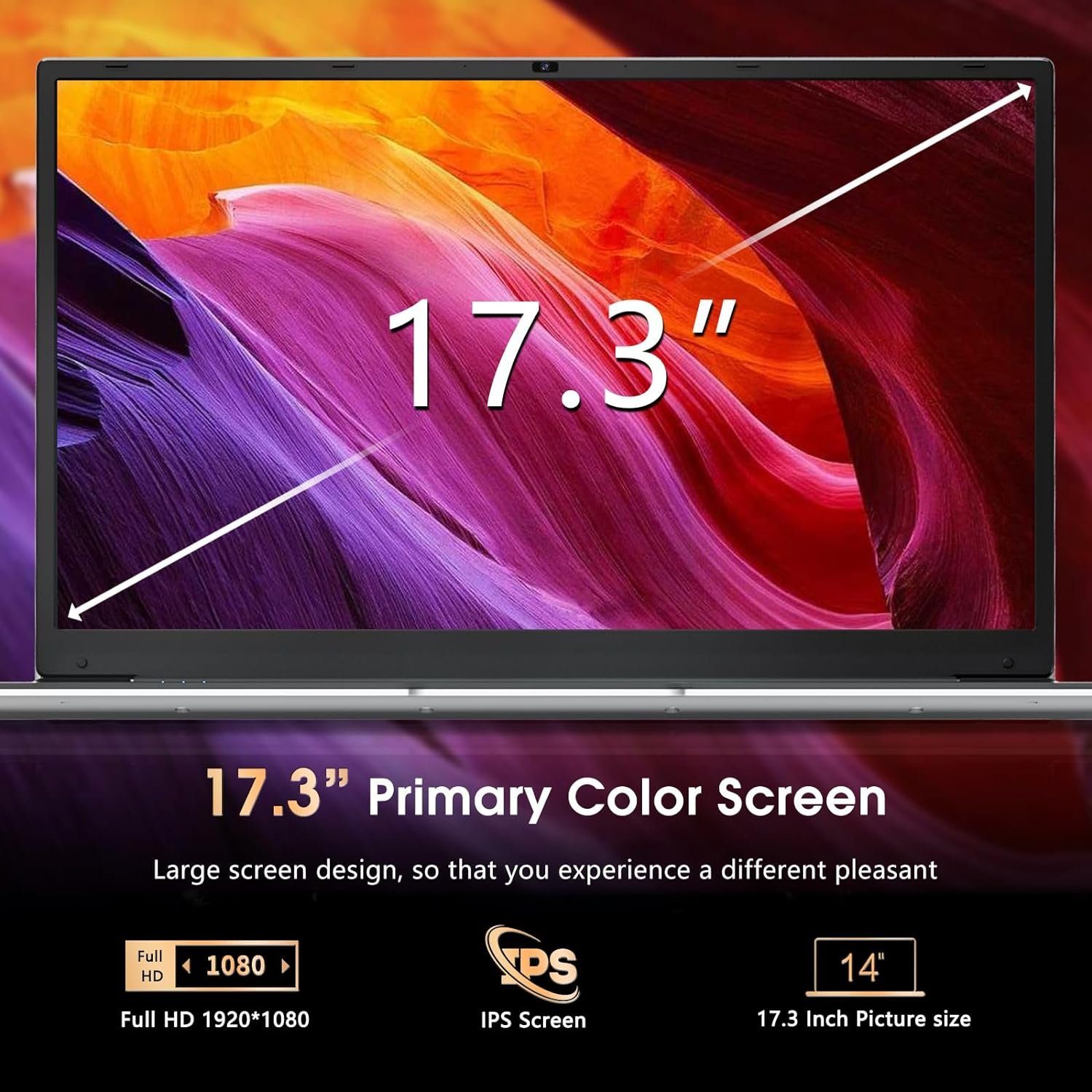 SGIN Notebook (Intel Celeron, ‎Intel Celeron, 512 GB SSD, Celeron Quad-Core Up to 2.8 GHz, 2.4/5.0G WiFi Bluetooth 4.2 512 GB TF)