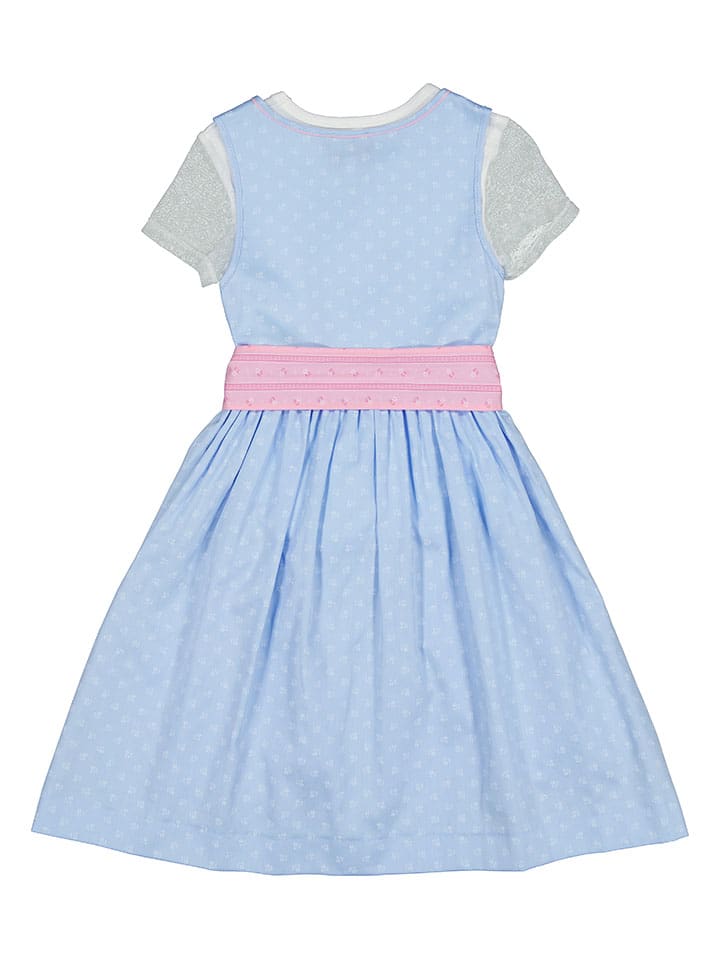 Turi Landhaus Dirndl in Hellblau/ Rosa günstig kaufen