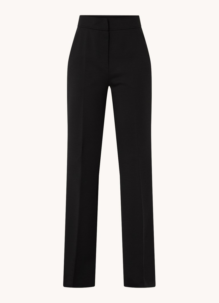MaxMara Yana high waist straight fit trousers in wool blend