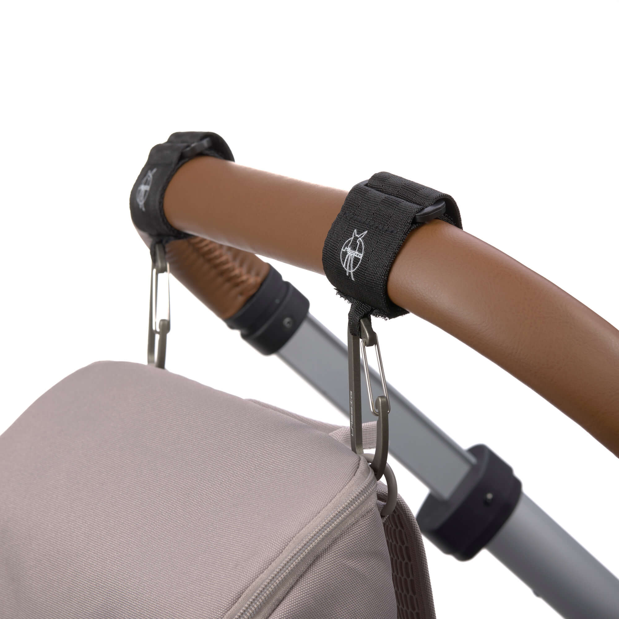 Kinderwagenhaken 2er Set - Karabiner, Schwarz