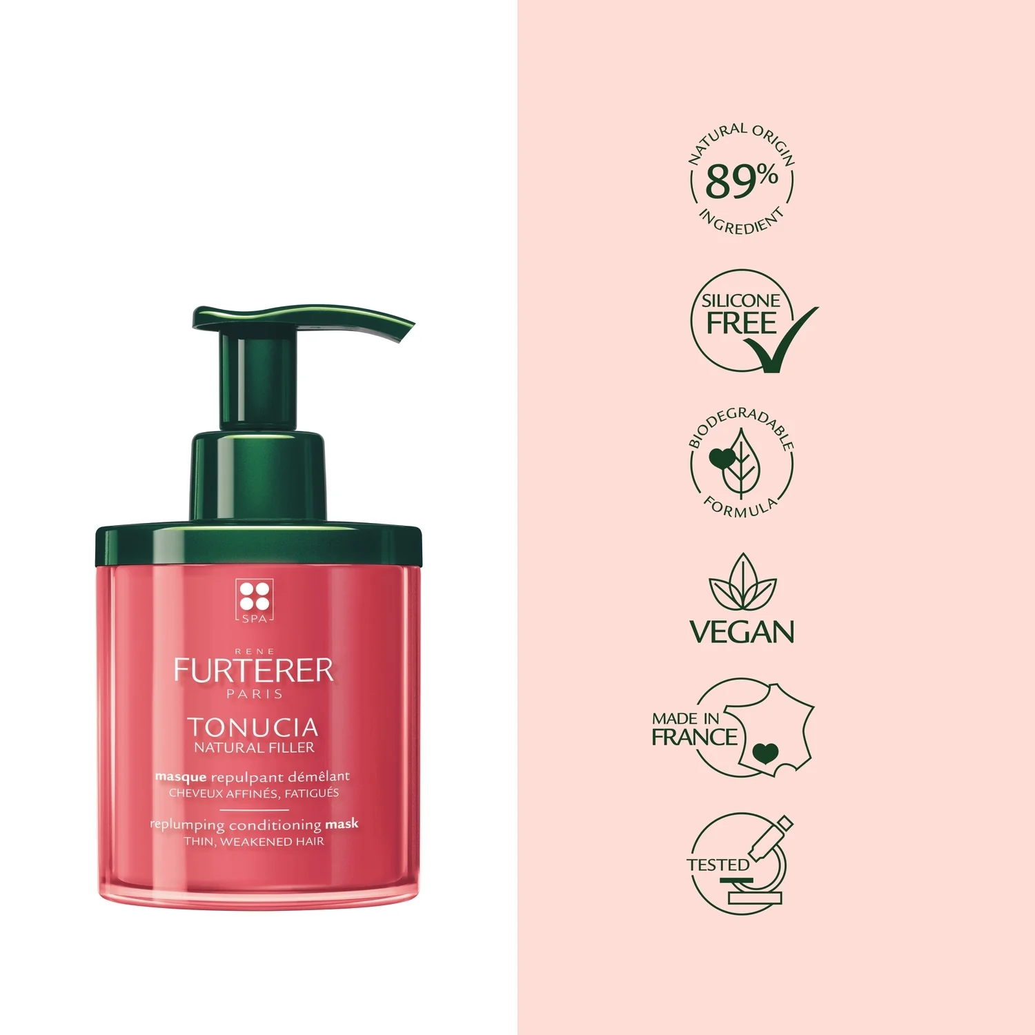 Tonucia Masque Repulpant Démêlant - Maschera Ridensificante Capelli