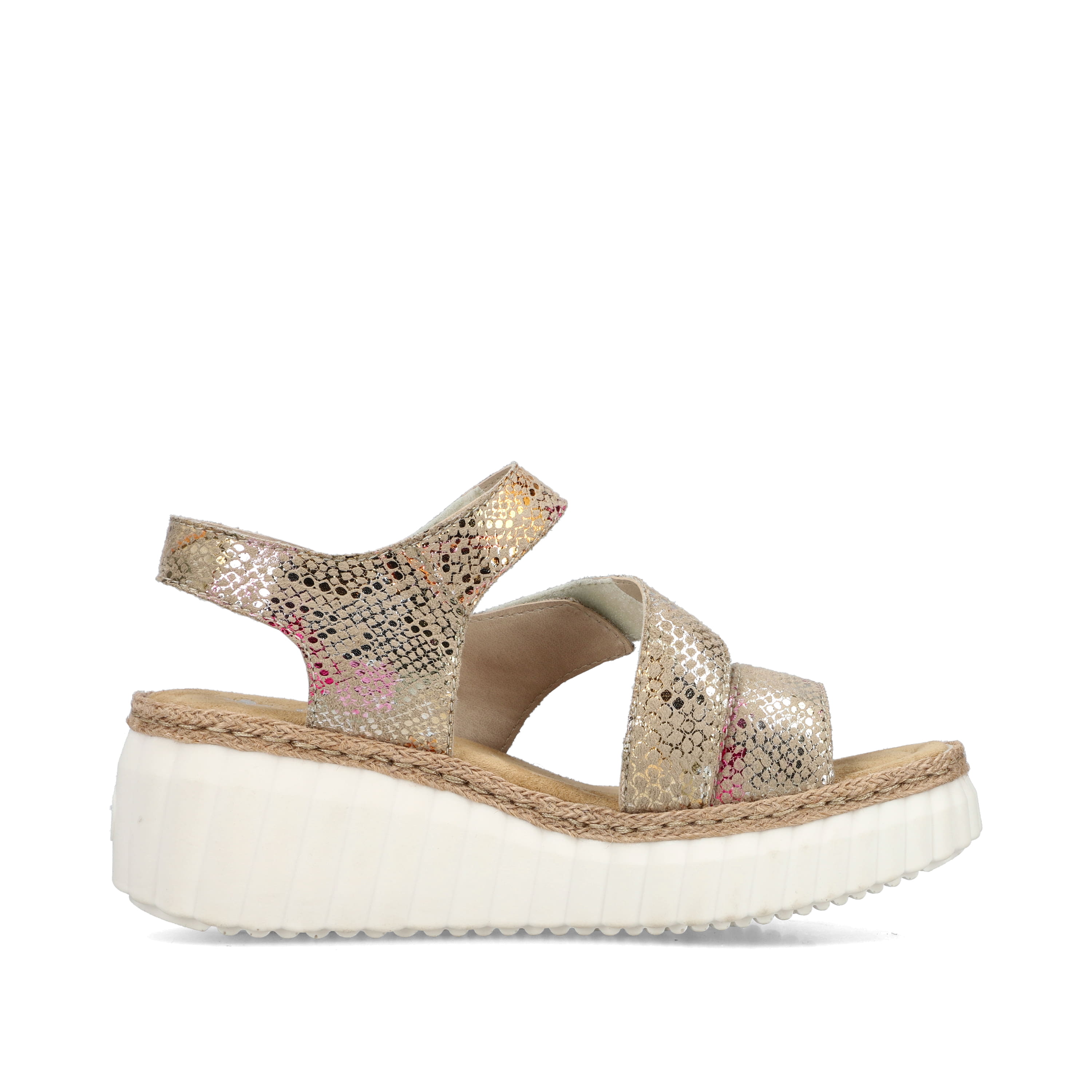 Rieker Damen Keilsandaletten multi-bronzemetallic