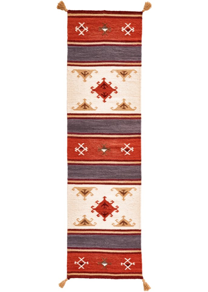 Kelim-Teppich mit Quasten