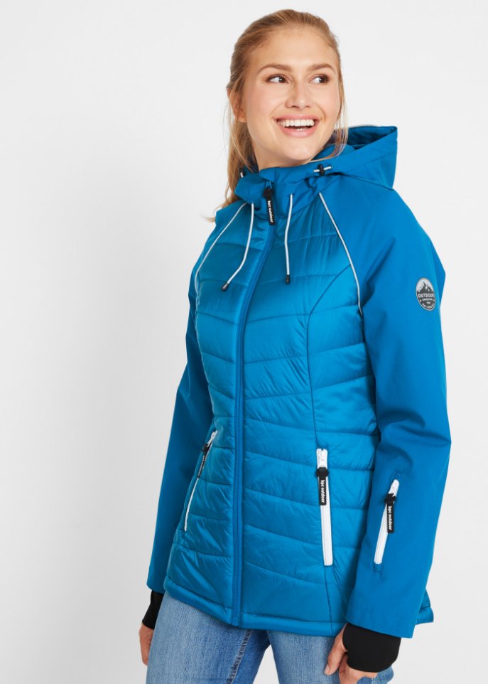 Funktions-Jacke in Hybrid-Optik