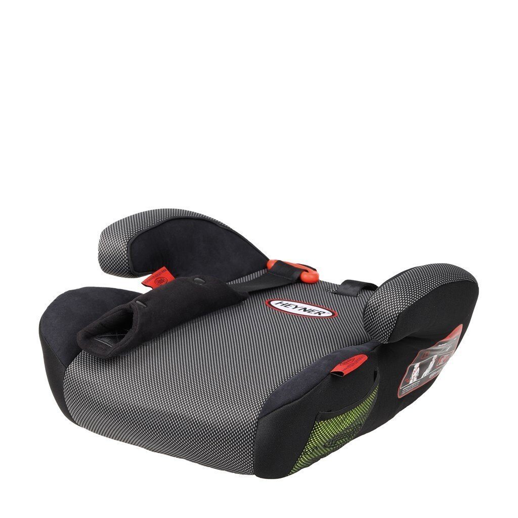 HEYNER Autokindersitz Kindersitzerhöhung Sitzerhöhung mit Gurtführung (15-36kg) schwarz