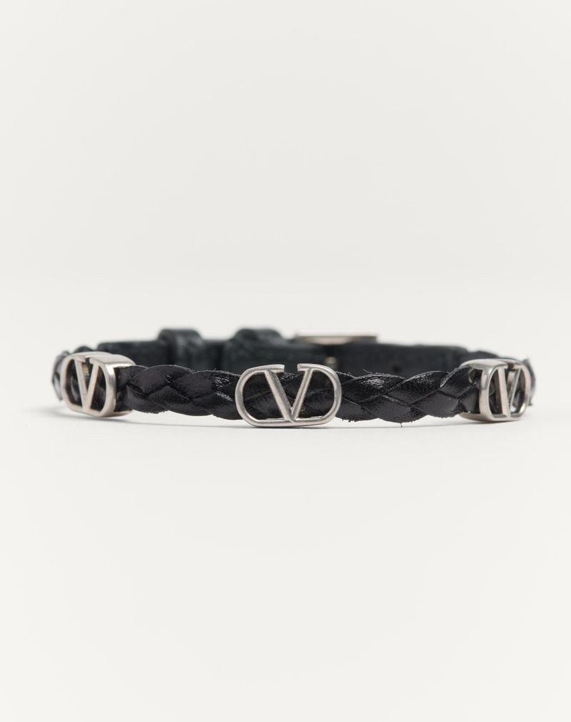 Pulseira de couro de bezerro trançado exclusiva da Vlogo