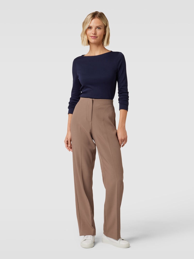 Longsleeve mit U-Boot-Ausschnitt in dunkelblau