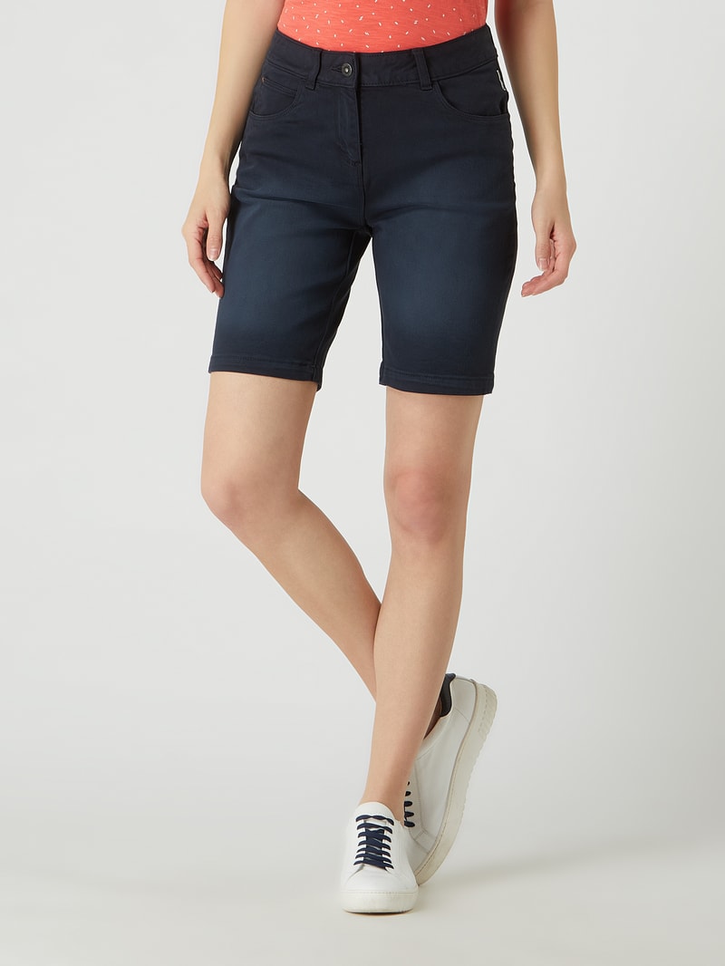 Jeansshorts mit Stretch-Anteil Modell 'Nulley' in marineblau