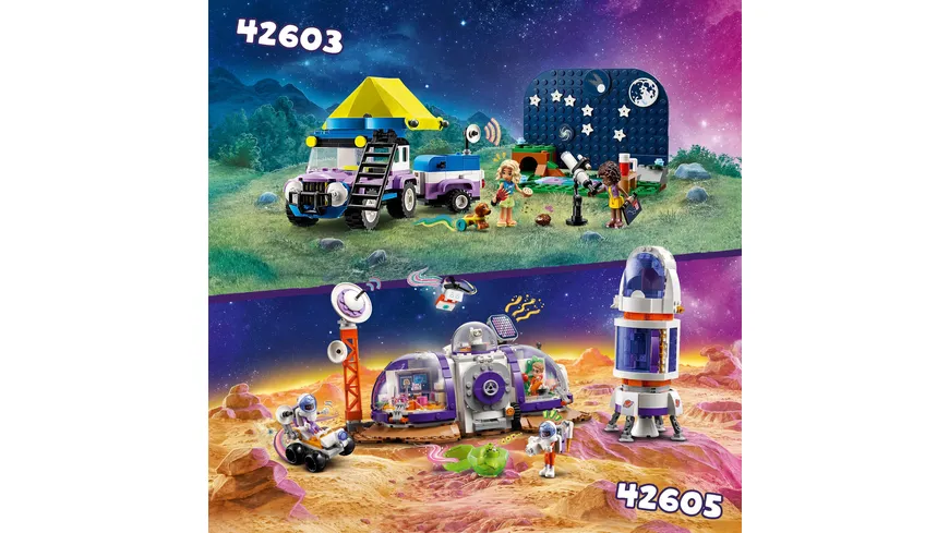 LEGO Friends 42603 Sterngucker-Campingfahrzeug, Auto-Spielzeug mit Teleskop