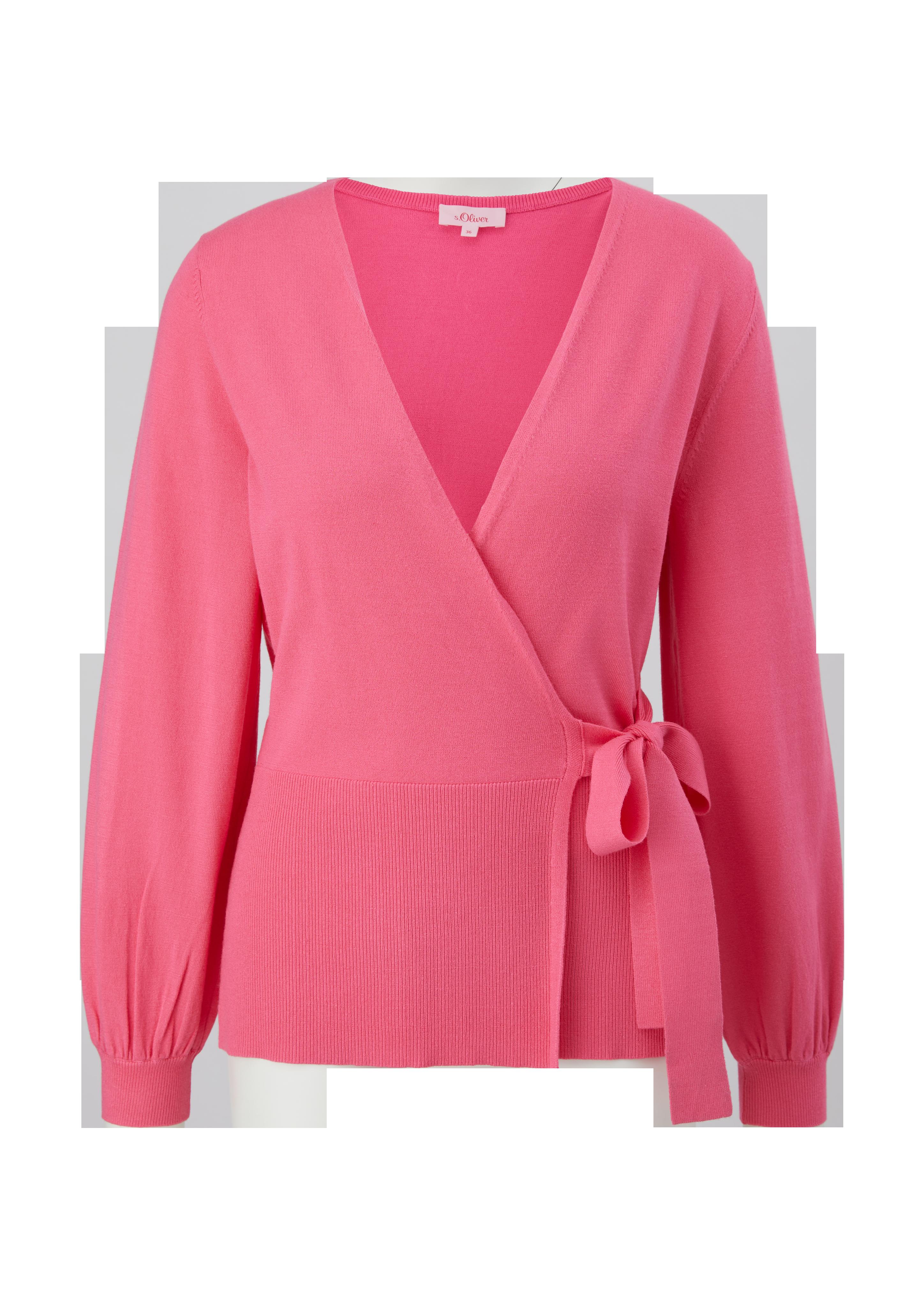 Strickjacke in Wickeloptik  2125658-4424